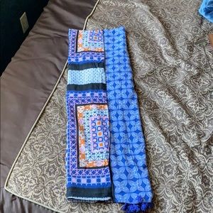 Blue Patterned Women's Scarf - Vibrant Geometric Print